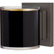 Pogo LED 5 inch Bronze ADA Mini Sconce Wall Light in Black/Inner Gold Foil Glass