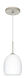 Lucia 1 Light Satin Nickel Pendant Ceiling Light in Opal Matte Glass, Incandescent