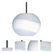 Luna 1 Light Black Stem Pendant Ceiling Light