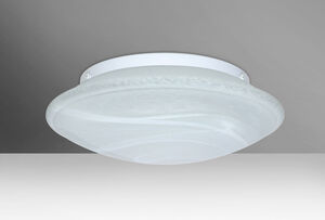 Sola 16 LED 16 inch Flush Mount Ceiling Light in Marble Glass