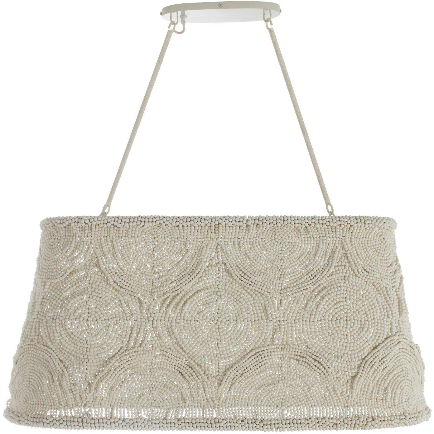 Angelina 4 Light 49 inch Winter White / Natural Chandelier Ceiling Light