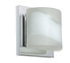 Paolo LED 5 inch Chrome ADA Mini Sconce Wall Light in Opal Frost Glass