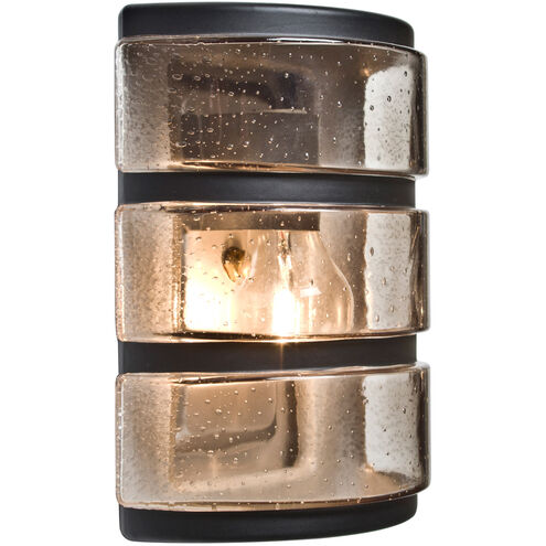 3534 Series 1 Light 9 inch Outdoor Sconce in Black with Smoke Bubble Glass, Costaluz