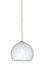Palla 5 LED Satin Nickel Pendant Ceiling Light in Carrera Glass