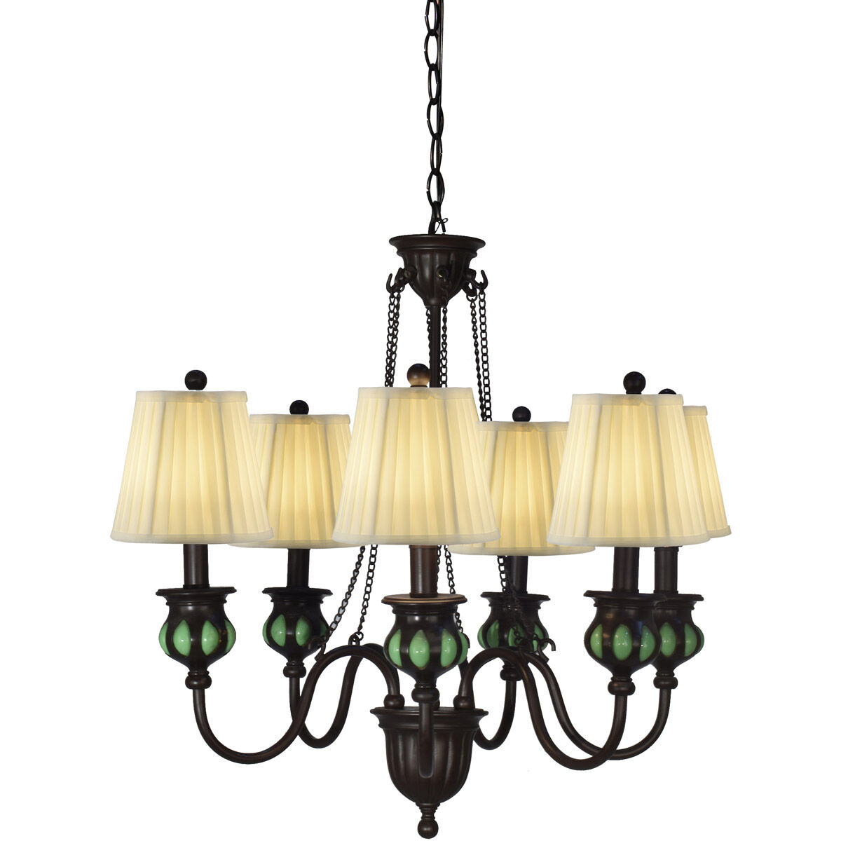 Springdale 6 Light 27 inch Antique Bronze Chandelier Ceiling Light