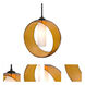 Plato 1 Light Black Cord Pendant Ceiling Light