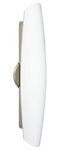 Aero 21 LED 5 inch Satin Nickel ADA Wall Sconce Wall Light in Opal Matte Glass