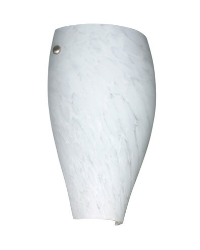 Chelsea LED 7 inch Satin Nickel ADA Wall Sconce Wall Light in Carrera Glass