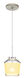 Pica 6 1 Light Satin Nickel Pendant Ceiling Light in Halogen, Creme Sand Glass