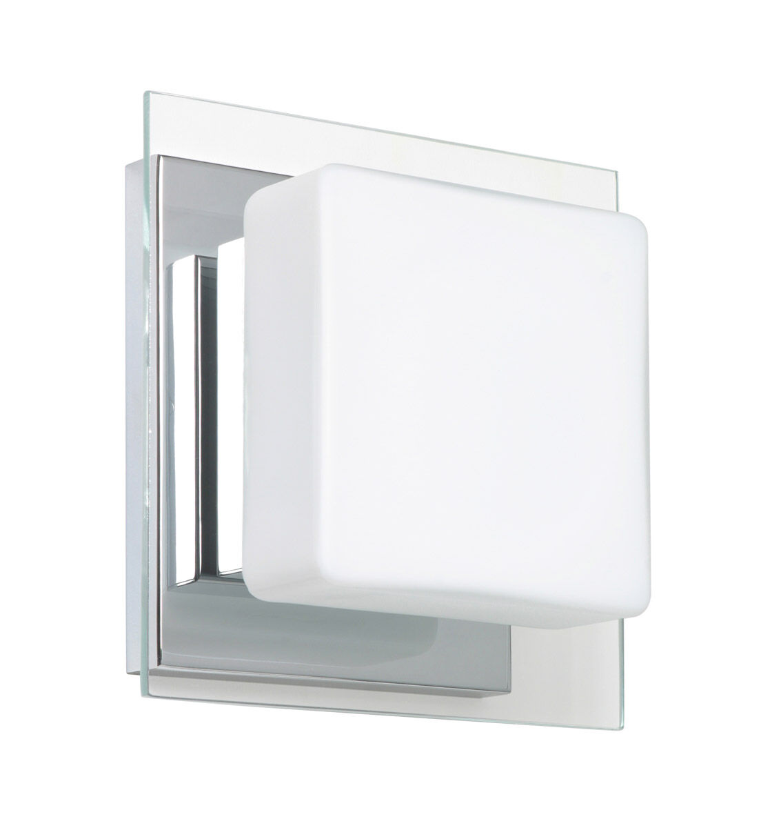 Alex 1 Light 6 inch Chrome ADA Mini Sconce Wall Light in Halogen, Opal/Clear Glass