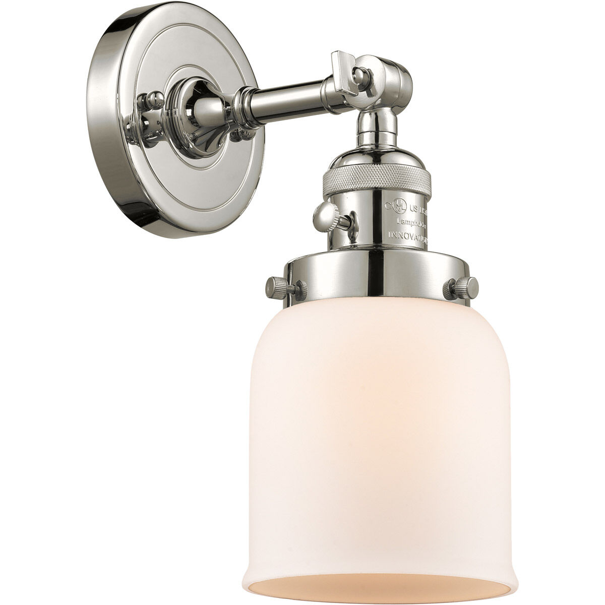 Franklin Restoration Small Bell LED 5 inch Polished Nickel Sconce Wall Light, Franklin Restoration