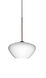 Peri 1 Light Bronze Pendant Ceiling Light in Incandescent, Opal Matte Glass