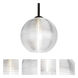 Kristall 8 LED Black Cord Pendant Ceiling Light