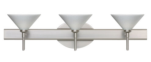 Kona 3 Light 23 inch Satin Nickel Vanity Lighting Wall Light in Halogen