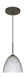 Sasha II 1 Light Bronze Pendant Ceiling Light in Carrera Glass, Halogen