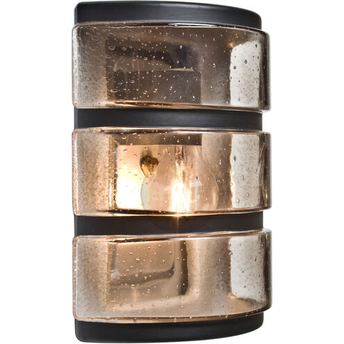 Aqua LED 9 inch Black Outdoor Wall Sconce