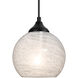 Jilly 1 Light Black Outdoor Pendant