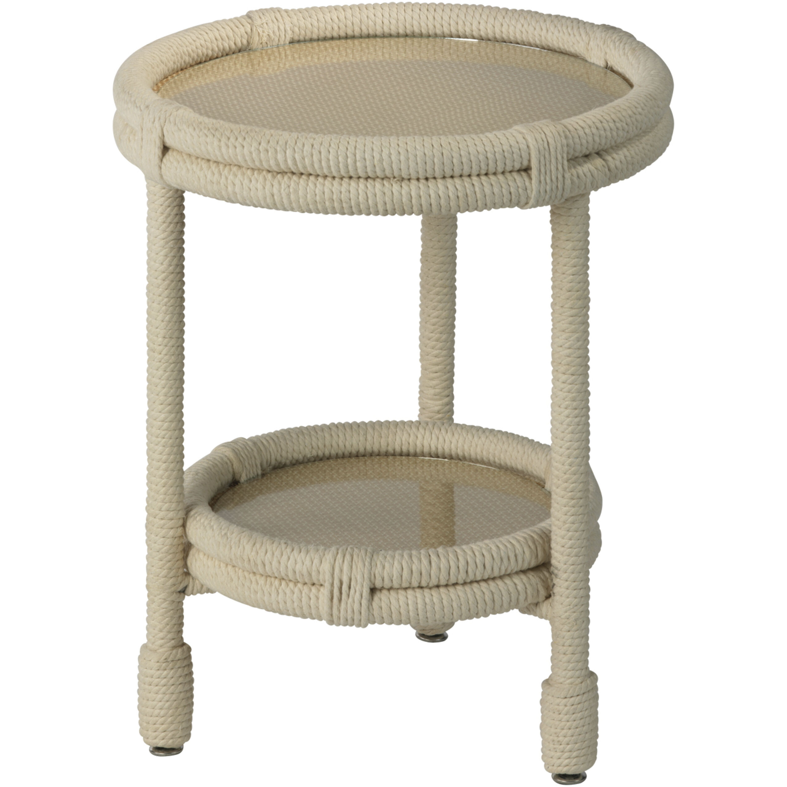 Delta 22 X 17.5 inch White Rope Side Table