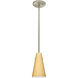 Cierro 1 Light Satin Nickel Stem Pendant Ceiling Light