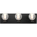 Boca 3 3 Light 22 inch Black Vanity Light Wall Light