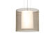 Pahu 1 Light Satin Nickel Pendant Ceiling Light in Transparent Smoke/Opal Glass, Incandescent