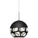 Rocky LED Satin Nickel Cord Pendant Ceiling Light