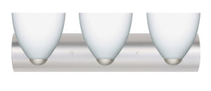 Sasha Ii LED 22 inch Satin Nickel Vanity Lighting Wall Light in Opal Matte Glass