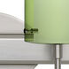 Pahu 4 2 Light 14.63 inch Satin Nickel Vanity Light Wall Light in Incandescent, Transparent Olive/Opal Glass