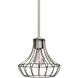 Spezza 7 1 Light Satin Nickel Stem Pendant Ceiling Light