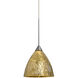 Eve 1 Light Satin Nickel Cord Pendant Ceiling Light