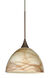 Brella 1 Light Bronze Pendant Ceiling Light in Incandescent, Mocha Glass