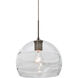Spirit 10 1 Light Bronze Cord Pendant Ceiling Light in Clear Spirit Glass