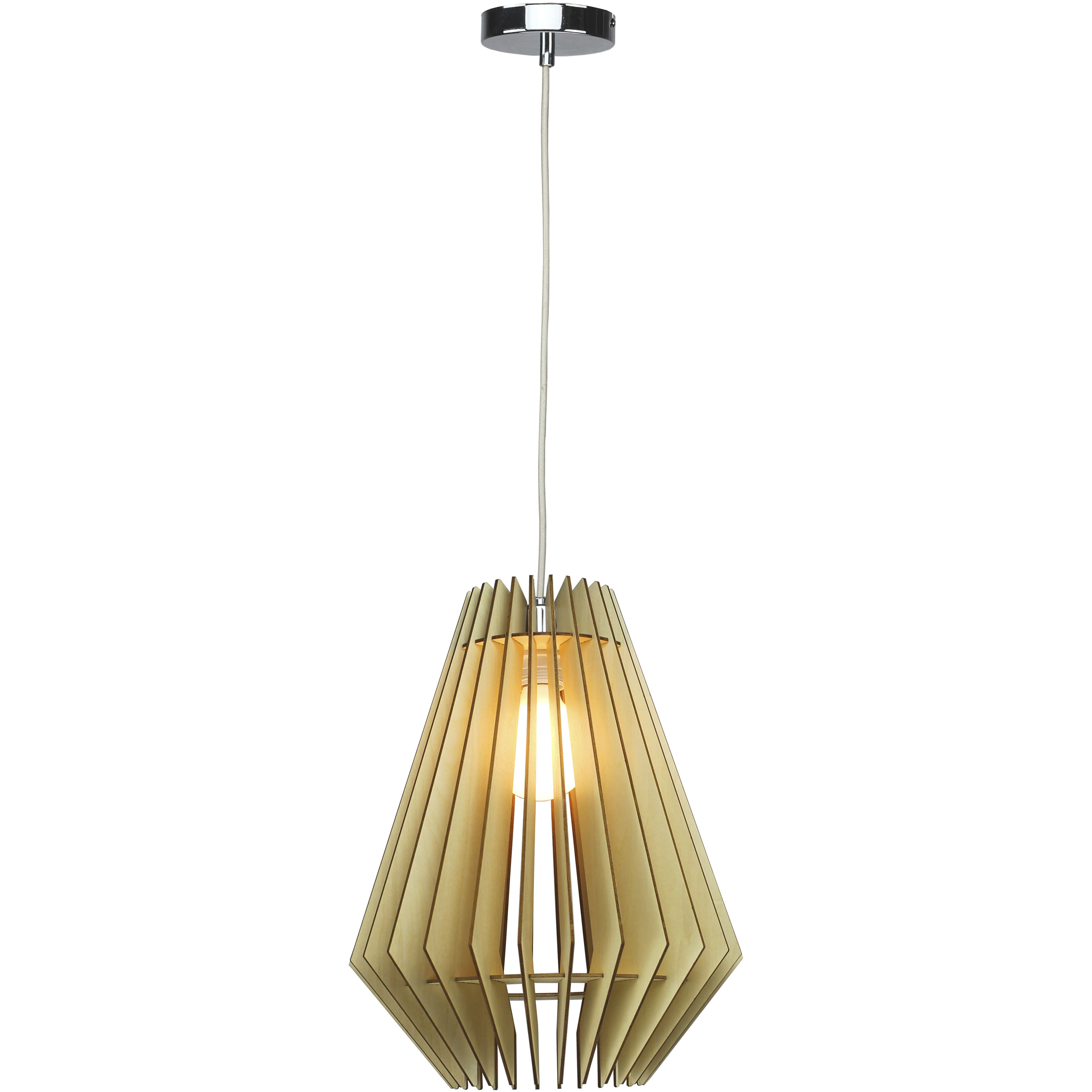 Canada 1 Light 11.8 inch Natural Wood Pendant Ceiling Light