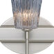 Nico 4 LED 23 inch Satin Nickel Vanity Lighting Wall Light in Clear Stone Glass