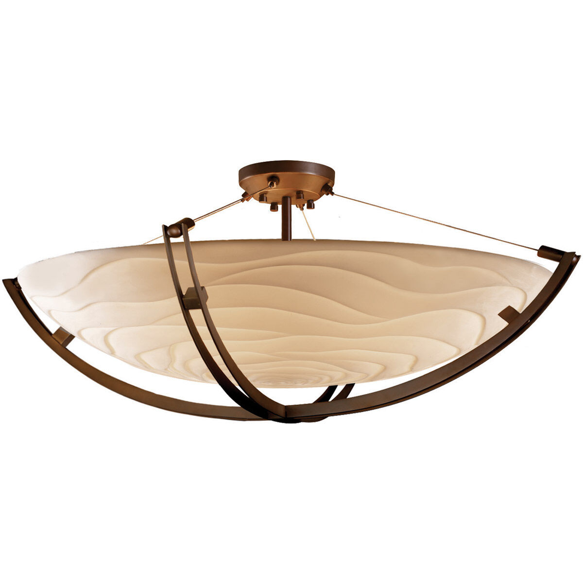 Porcelina 6 Light 55.00 inch Semi-Flush Mount