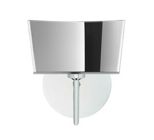 Groove 1 Light 8 inch Chrome Mini Sconce Wall Light in Halogen