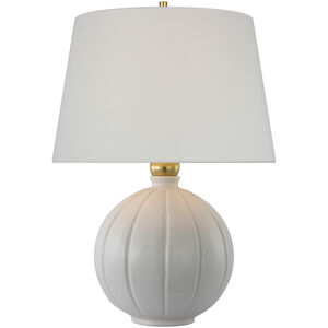 Thomas O'Brien Ponteil 16.5 inch 15 watt Crackled Ivory Table Lamp Portable Light