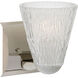 Nico 5 LED 5 inch Chrome Mini Sconce Wall Light in Glitter Stone Glass