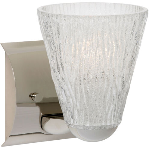 Nico 5 LED 5 inch Chrome Mini Sconce Wall Light in Glitter Stone Glass