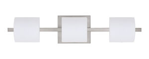 Paolo LED 23 inch Satin Nickel Vanity Lighting Wall Light in Opal Matte Glass