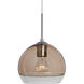 Ally 1 Light Satin Nickel Pendant Ceiling Light