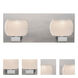 Keno 2 Light Satin Nickel Vanity Light Wall Light