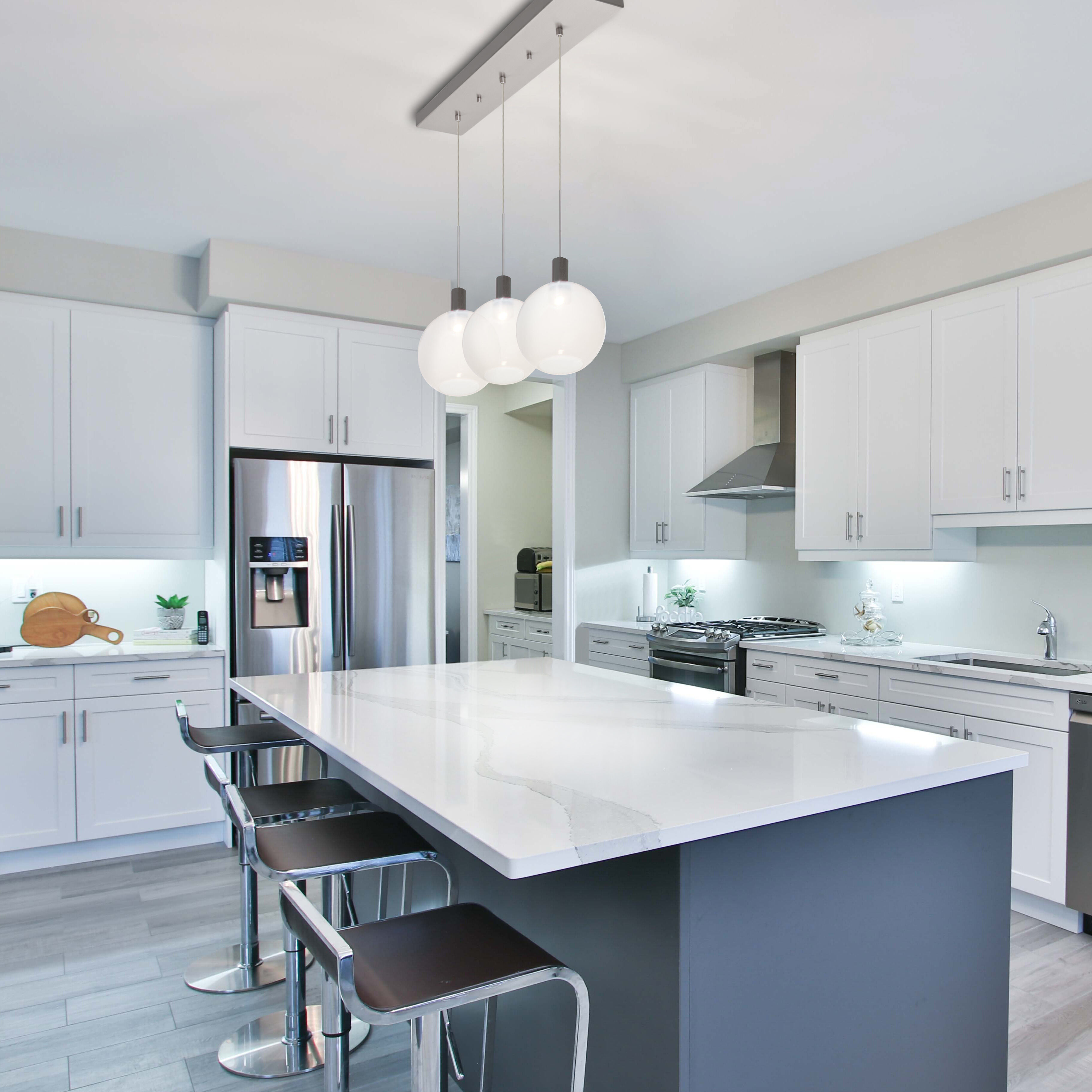 Newton 6 LED Black Cord Pendant Ceiling Light