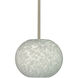 Luna 1 Light Satin Nickel Stem Pendant Ceiling Light