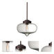 Mira 1 Light Bronze Stem Pendant Ceiling Light in Clear Glass