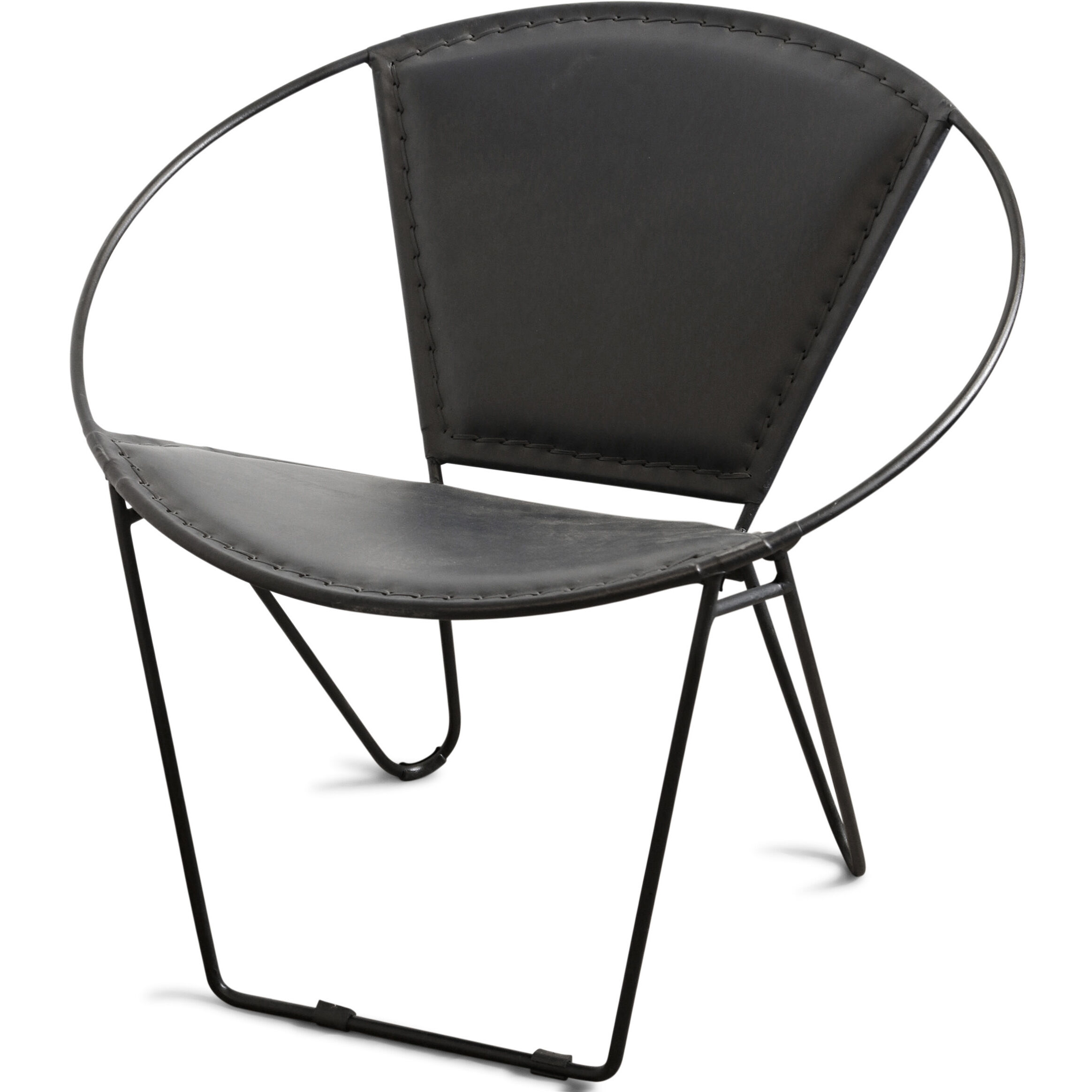 Arcline Black Accent Chair