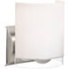 Celtic 1 Light 6 inch Satin Nickel Wall Sconce Wall Light in Incandescent, Opal Glossy/Clear Glass