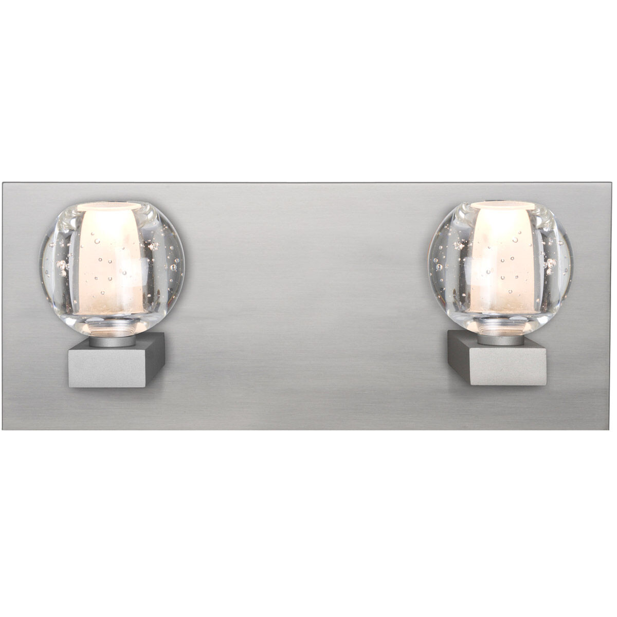 Boca 2 Light Satin Nickel Vanity Light Wall Light