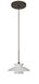 Trilo 7 1 Light Bronze Pendant Ceiling Light in Incandescent, Frost Glass