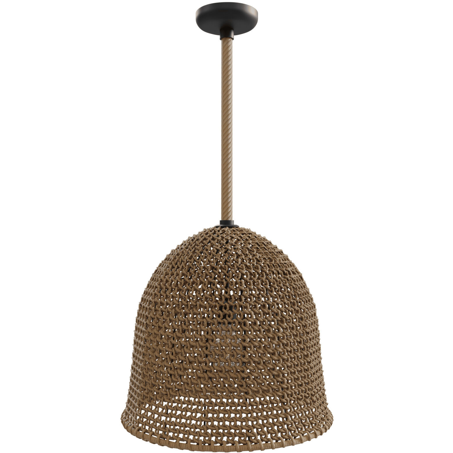 Malibu 1 Light 20 inch Natrual Hemp Rope Pendant Ceiling Light